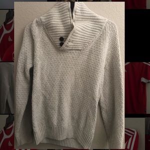 High neck knit sweater